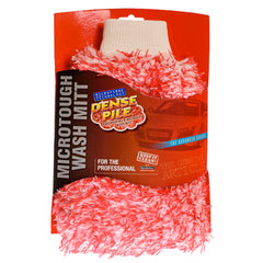 MicroTough Red & White Chenille Wash Mitt