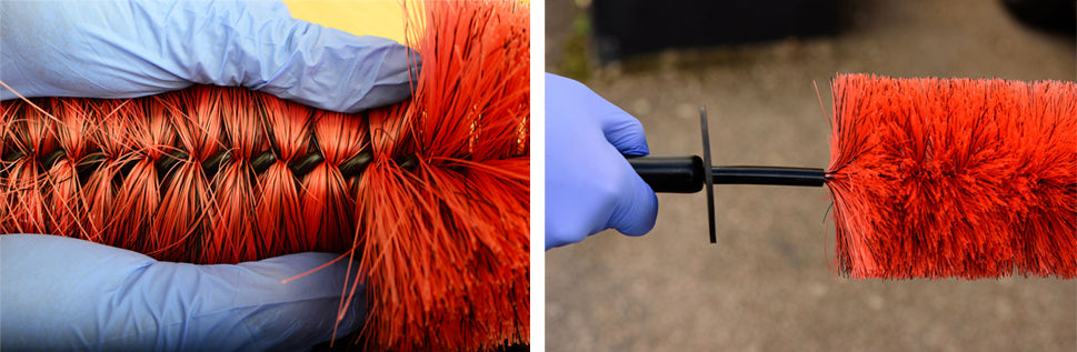 Professional Red & Black Alloy Wheel Brush