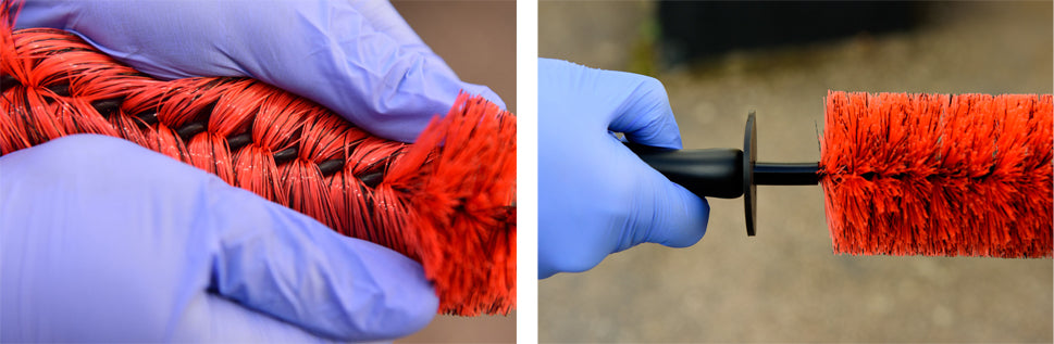 Professional Red & Black Alloy Wheel Brush